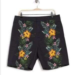 Scotch and Soda Mid Length Hybrid Aloha Tropical Floral Bermuda Shorts Sz 31